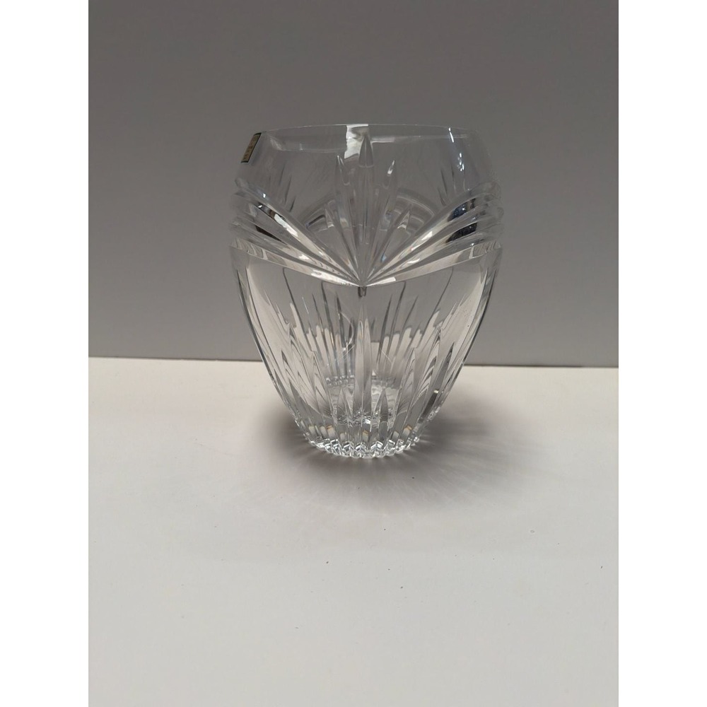 Marquis by Waterford Calais Crystal‎ Vase Hand-Cut Lead Glass Signed & Sticker